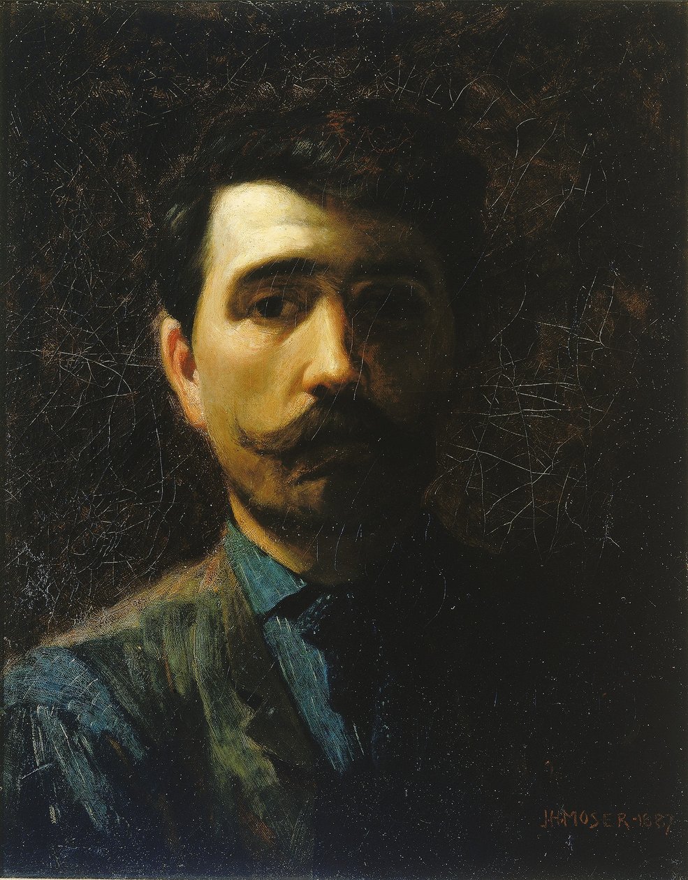 Selvportræt af James Henry Moser