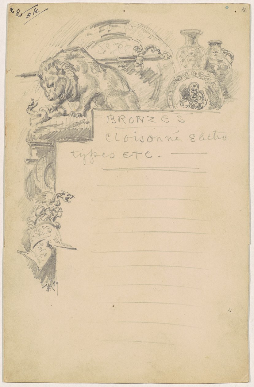 Studie til "Bronzes" af James Henry Moser