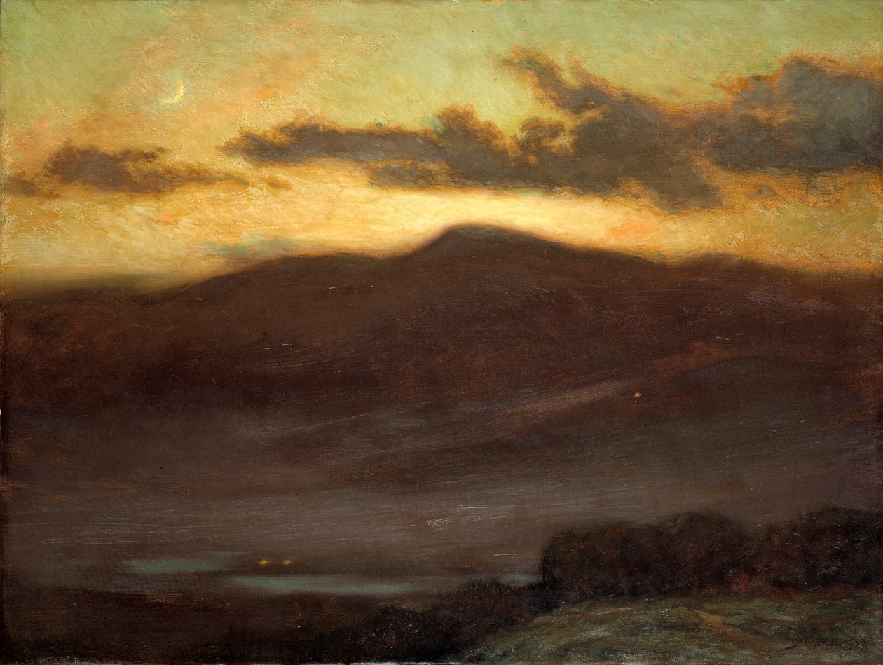 Solnedgang, Mount McIntyre af James Henry Moser