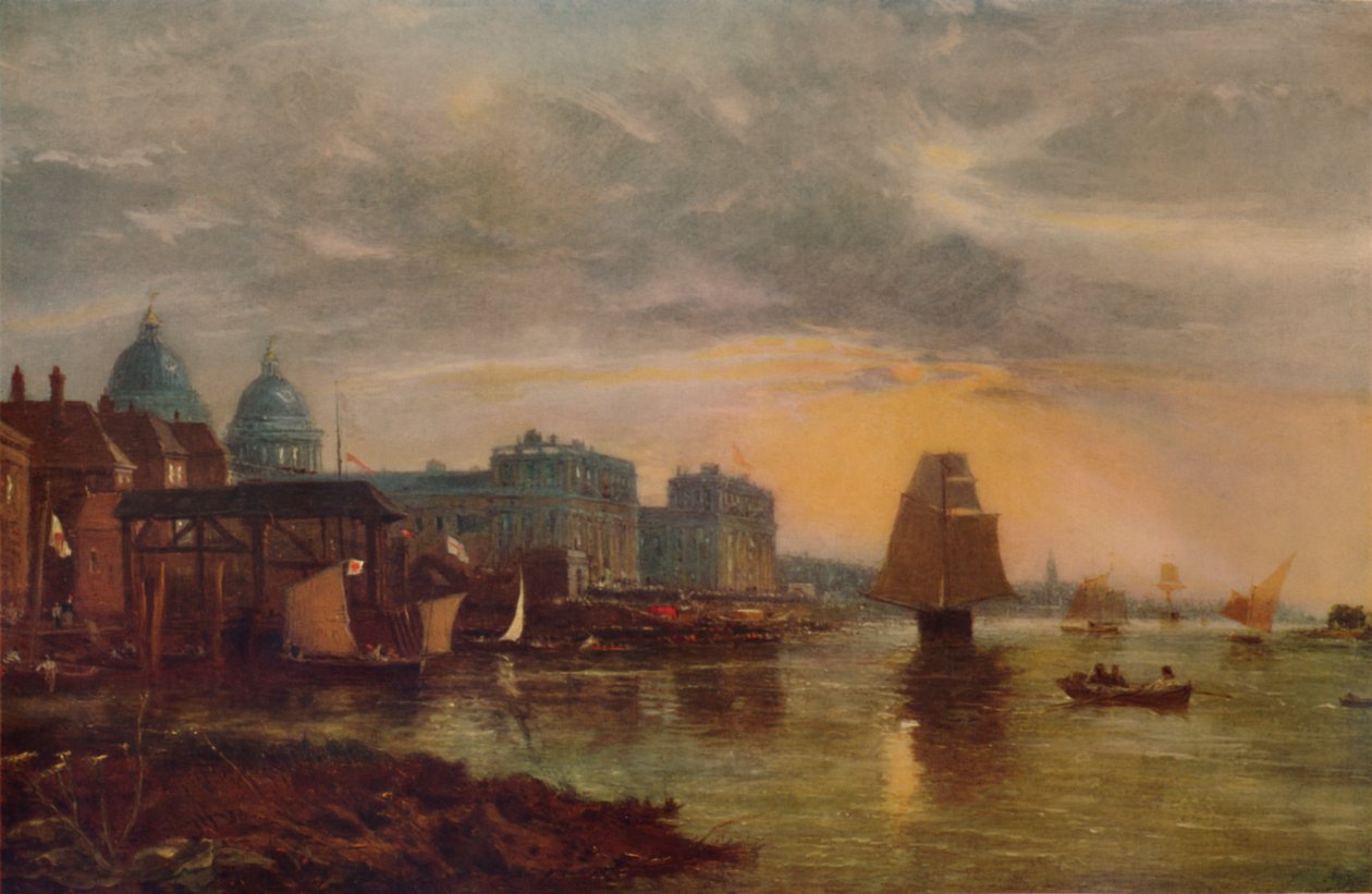 Greenwich Hospital fra floden, 1854, 1935 af James Holland
