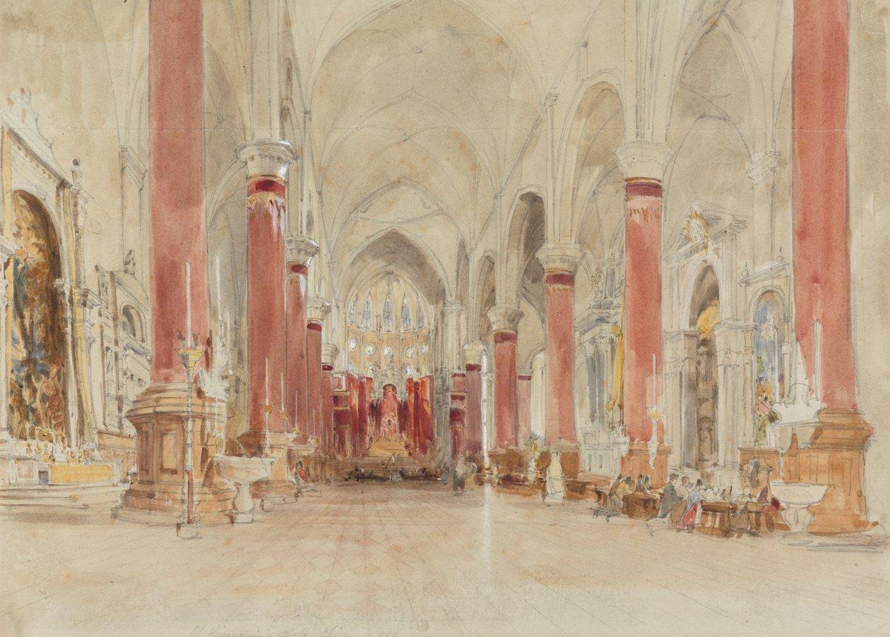 Interiør af kirken San Giovanni e Paolo, Venedig af James Holland