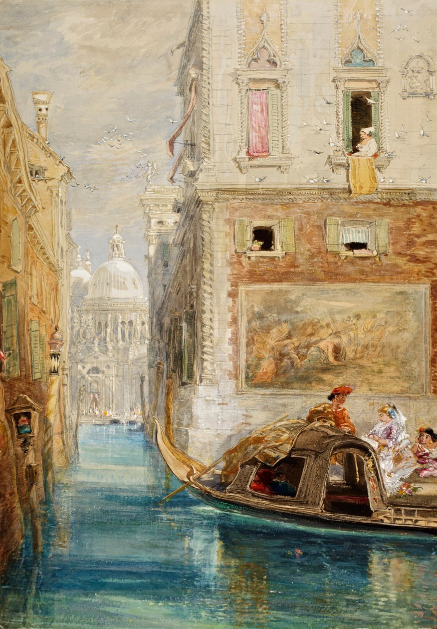 Gondolen, Venedig, med Santa Maria della Salute i det fjerne af James Holland