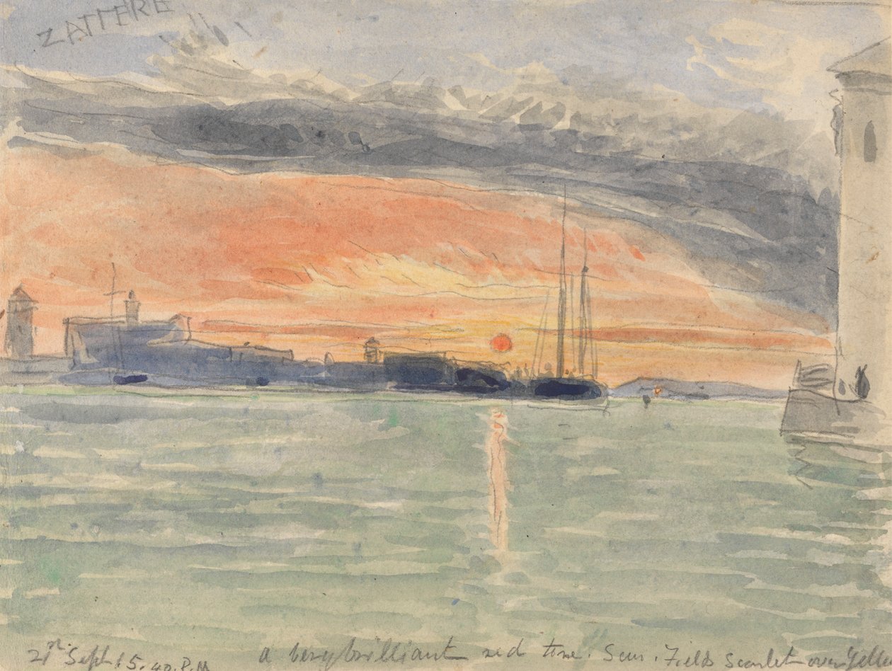 Zattere, solnedgang af James Holland
