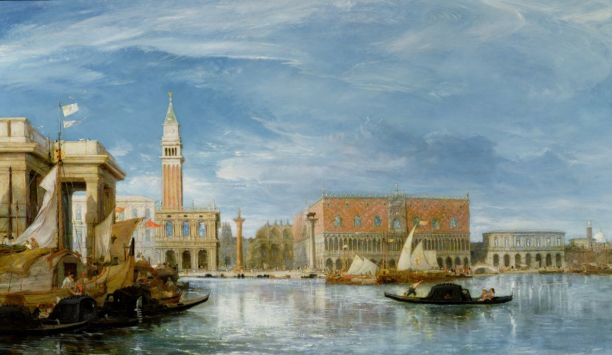 Udsigt over Molo og Palazzo Ducale i Venedig af James Holland
