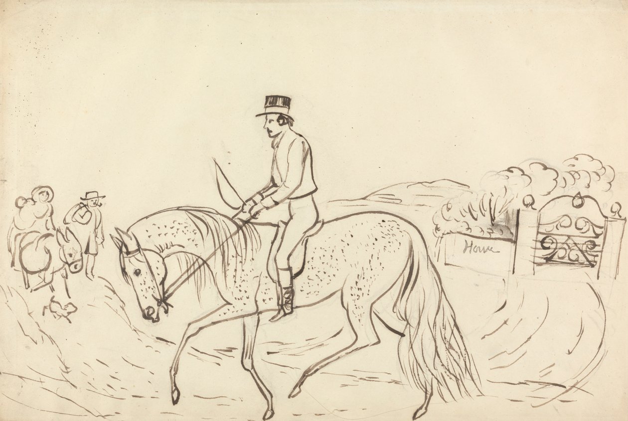 Scene med hest og rytter af James Howe