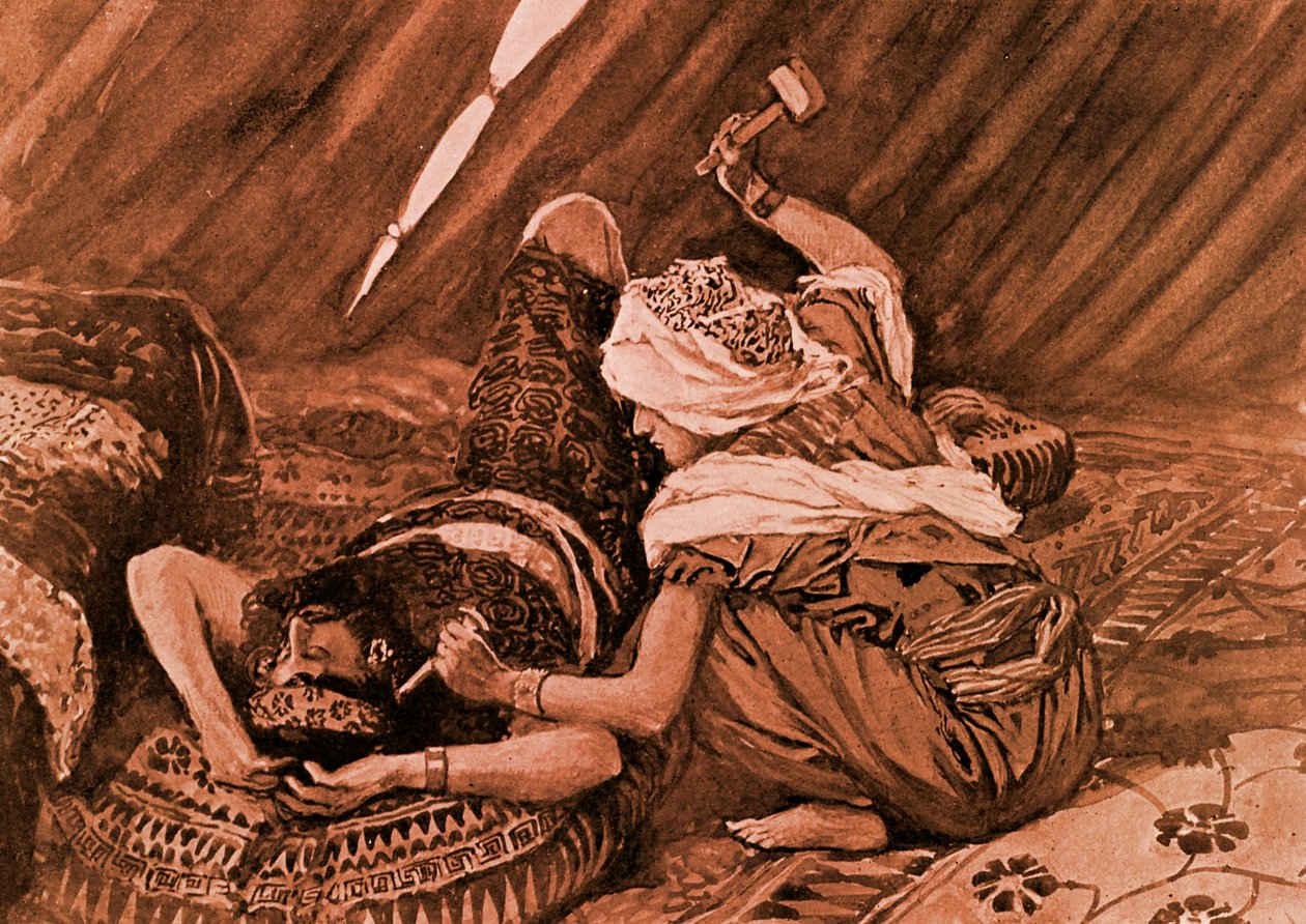 "Jael slog Sisera og dræbte ham" af J James Tissot af James Jacques Joseph (after) Tissot