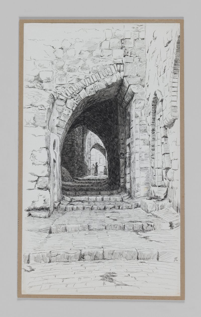 A Street in Jerusalem, illustration fra Vor Herre Jesu Kristi liv (pen & i på papir) af James Jacques Joseph Tissot