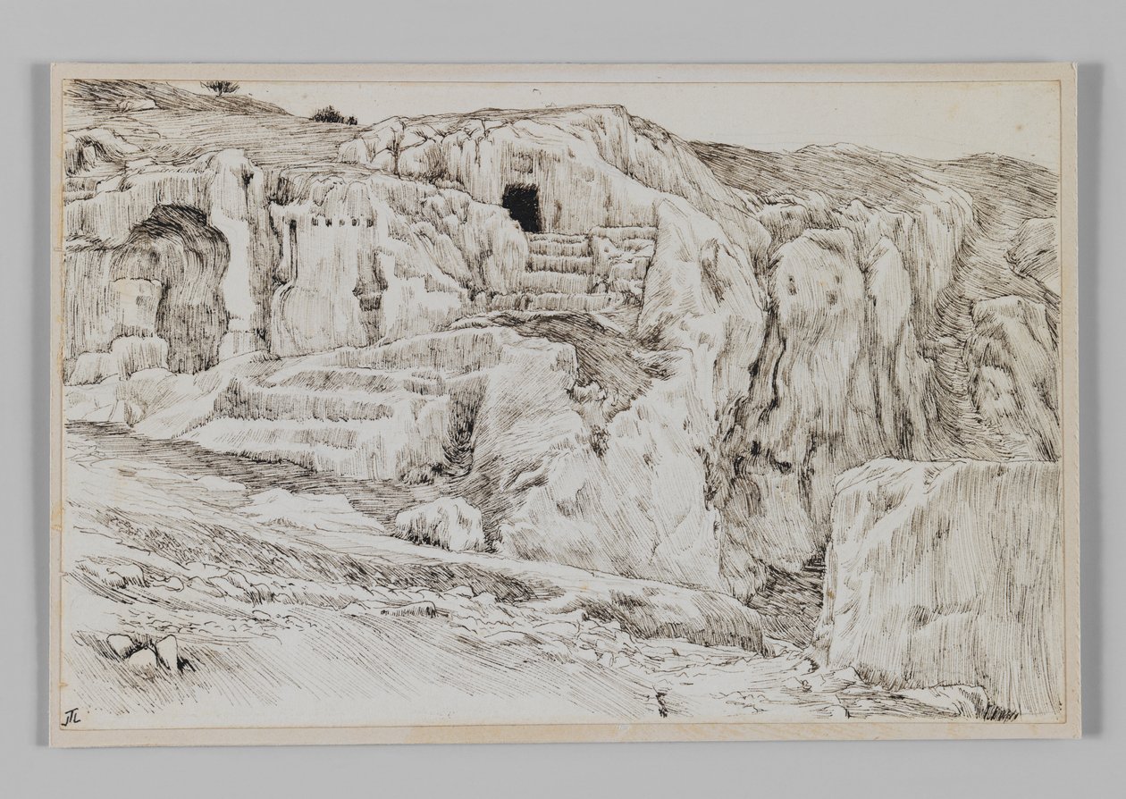Gamle grave, Hinnom-dalen, illustration fra Vor Herre Jesu Kristi liv af James Jacques Joseph Tissot