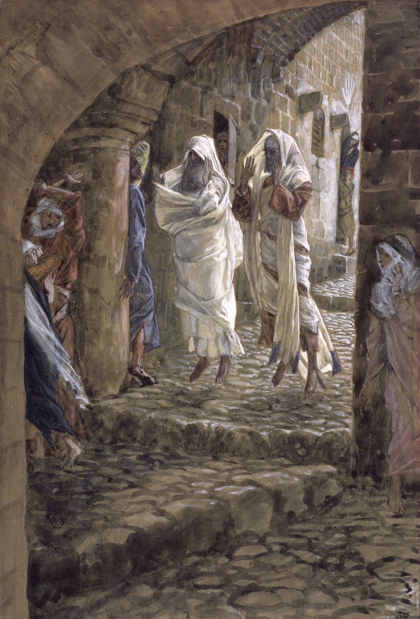 Apparitions of the Dead i Jerusalems gader, illustration til The Life of Christ, ca. 1886-94 (wc & gouache på pap) af James Jacques Joseph Tissot