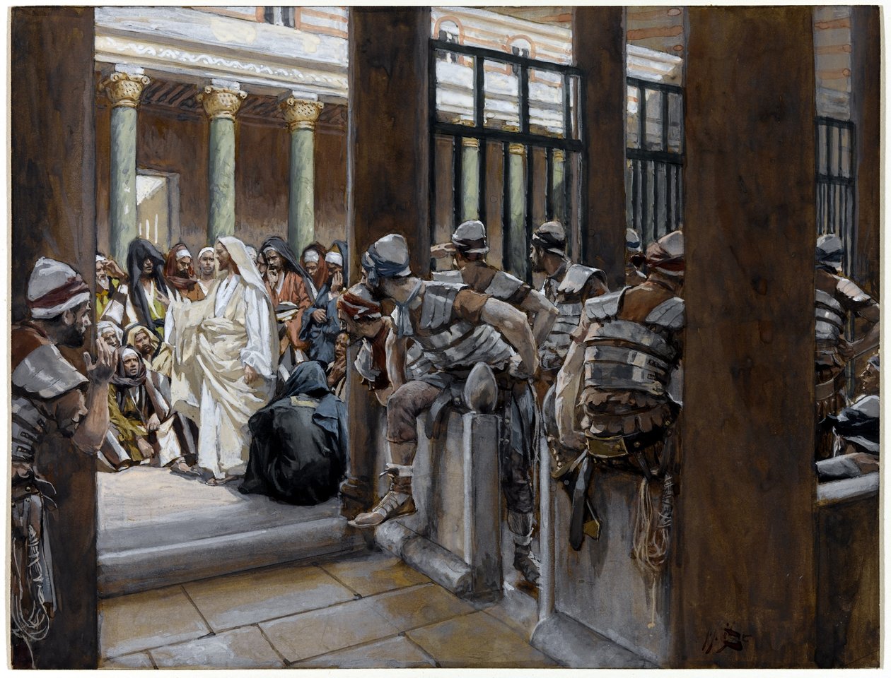 But No Man Laid Hands on Him, illustration til The Life of Christ, c.1884-96 (wc & gouache på pap) af James Jacques Joseph Tissot