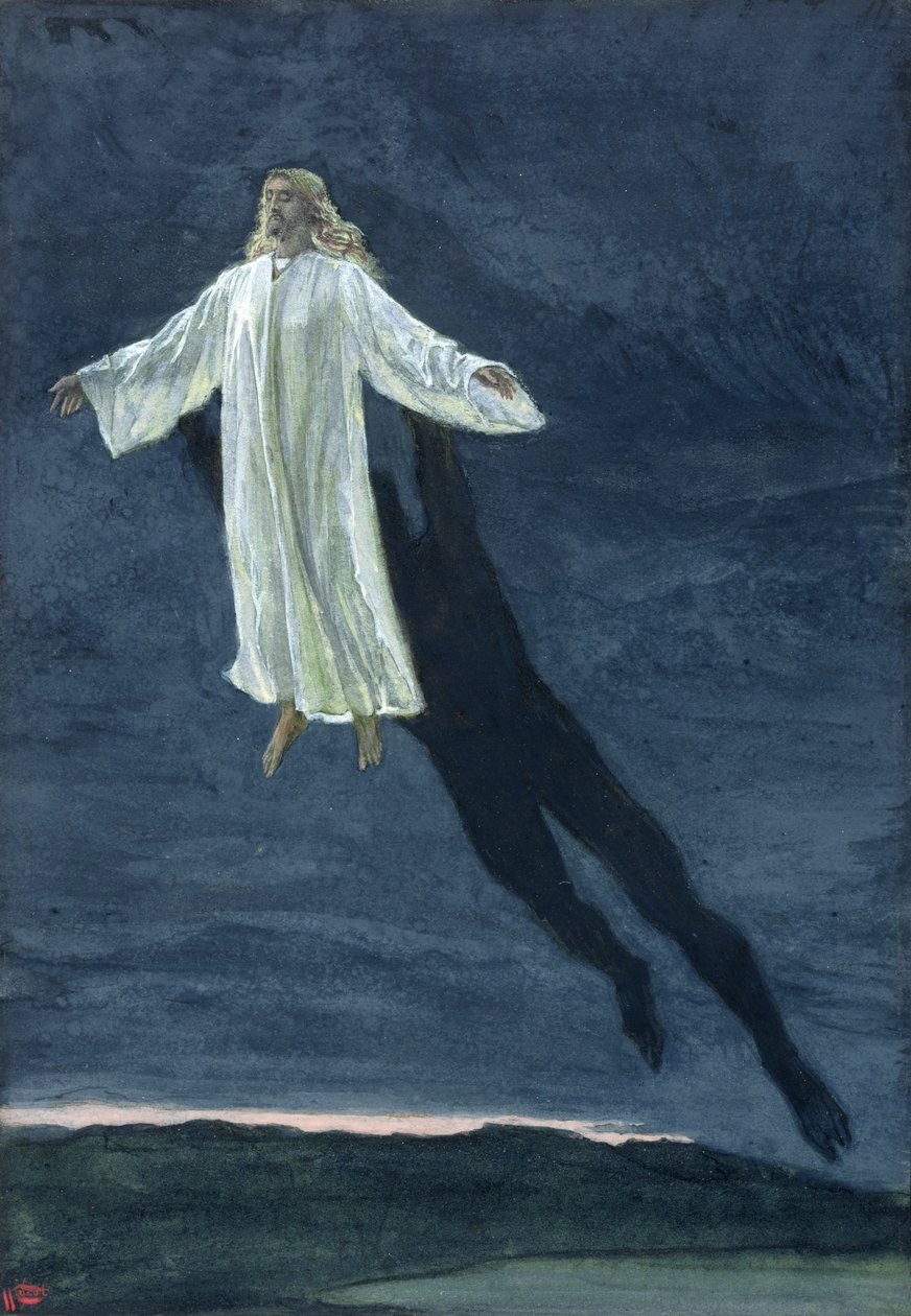 Christ Taken Up into a High Mountain, illustration til The Life of Christ, ca. 1886-94 (wc & gouache på pap) af James Jacques Joseph Tissot