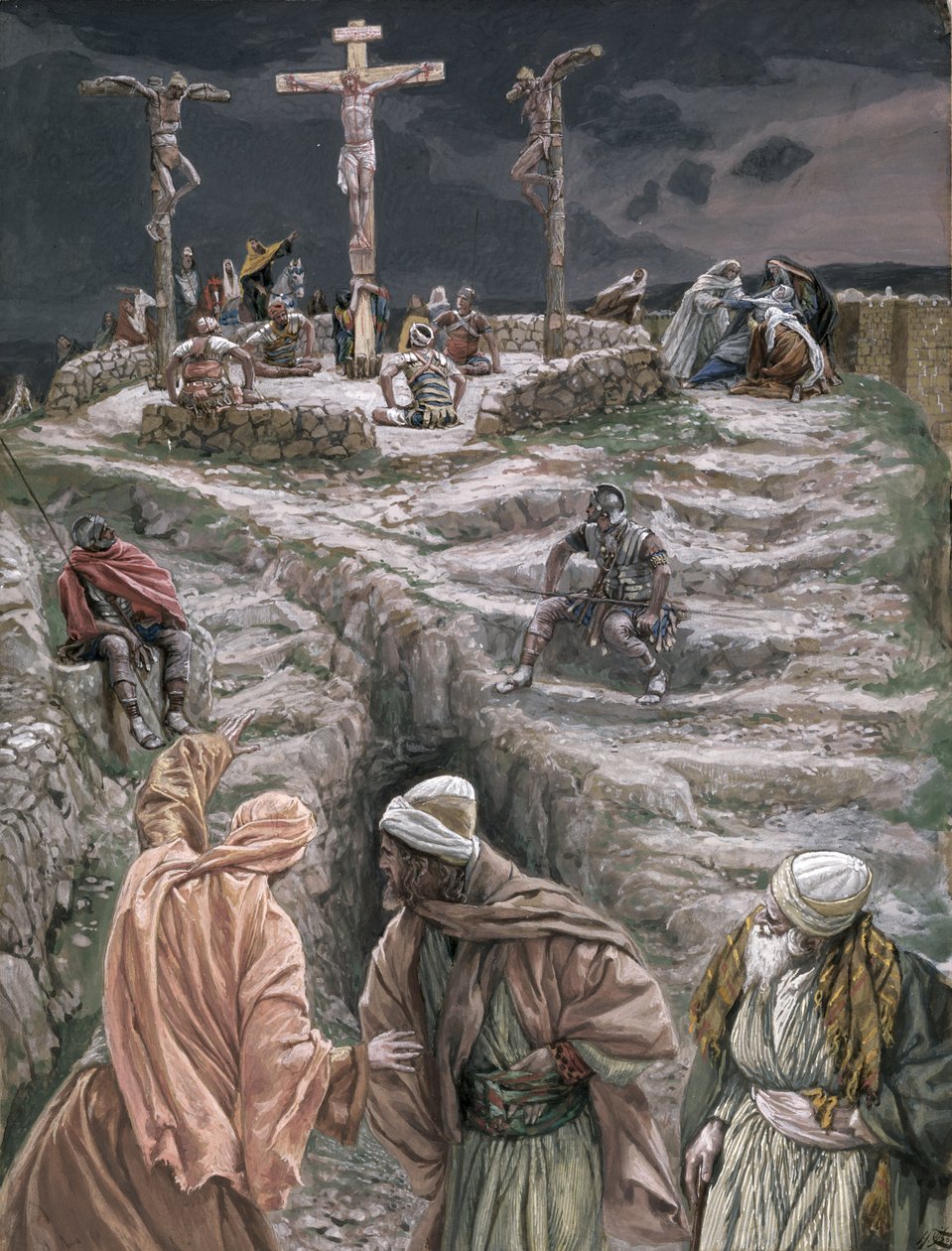 Eloi Eloi Lama Sabacthani, illustration til The Life of Christ, ca. 1884-96 (wc & gouache på pap) af James Jacques Joseph Tissot