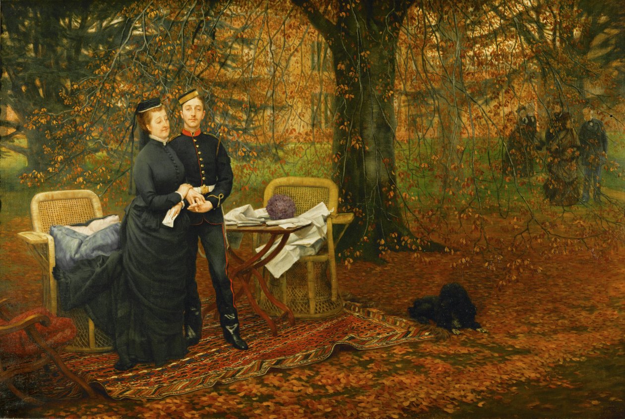 Kejserinde Eugenie, enke efter Napoleon III af James Jacques Joseph Tissot