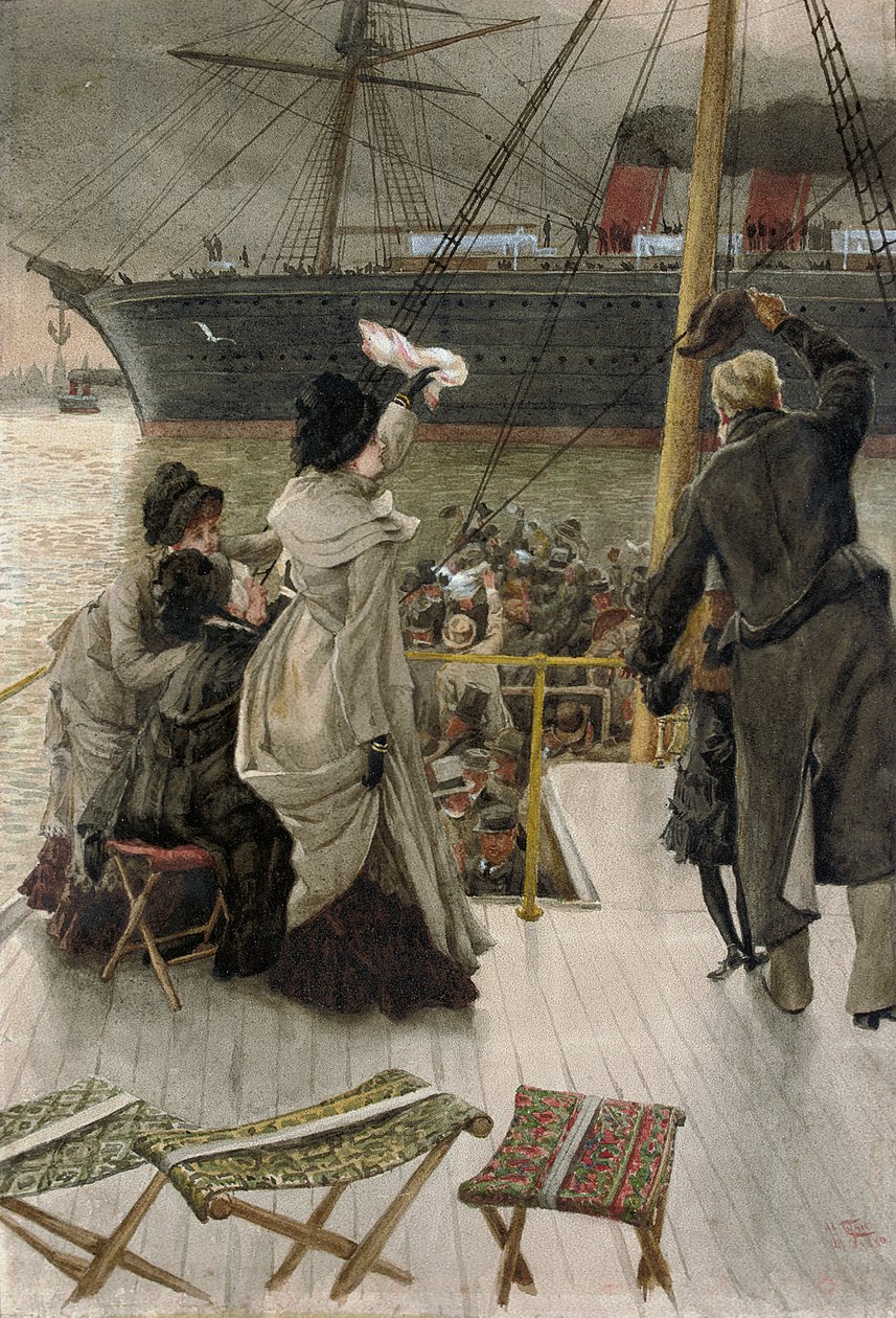 Farvel, på Mersey, 1880 af James Jacques Joseph Tissot
