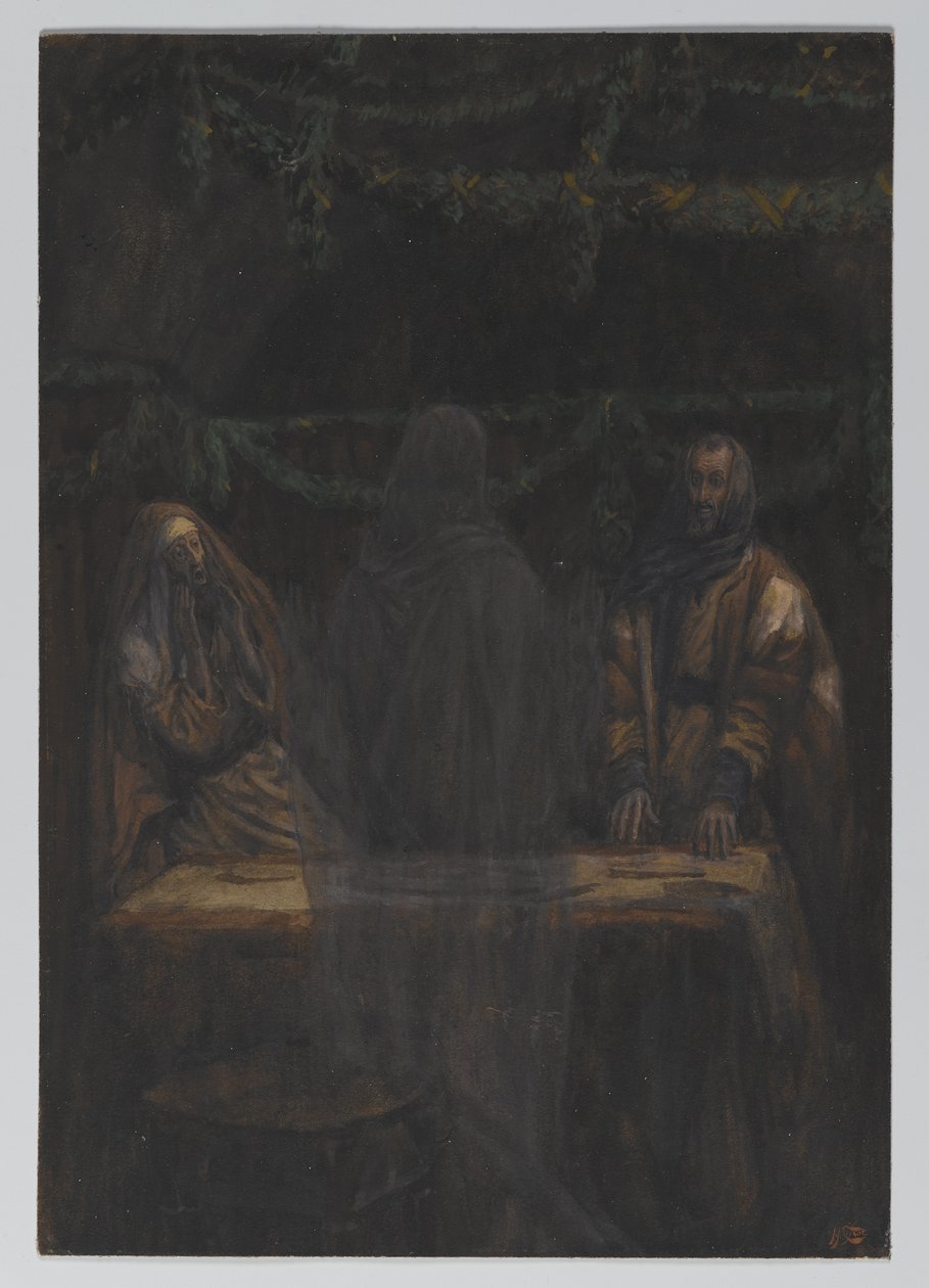 Han forsvandt fra deres syn, illustration fra The Life of Our Lord Jesus Christ, 1886-94 (wc over grafit på papir) af James Jacques Joseph Tissot