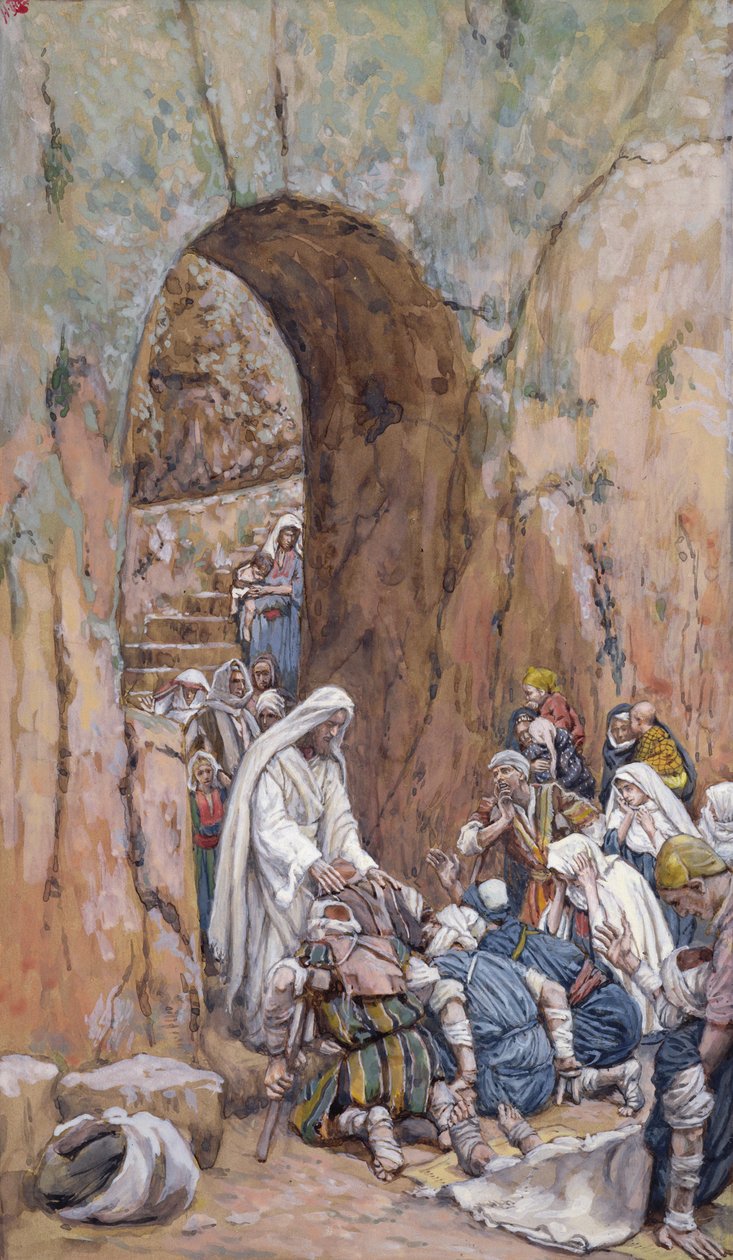 Han gjorde ingen mirakler undtagen at han helbredte dem (wc på papir) af James Jacques Joseph Tissot