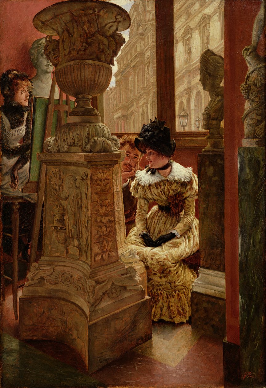 I Louvre (LEsthetique), 1883-5 af James Jacques Joseph Tissot
