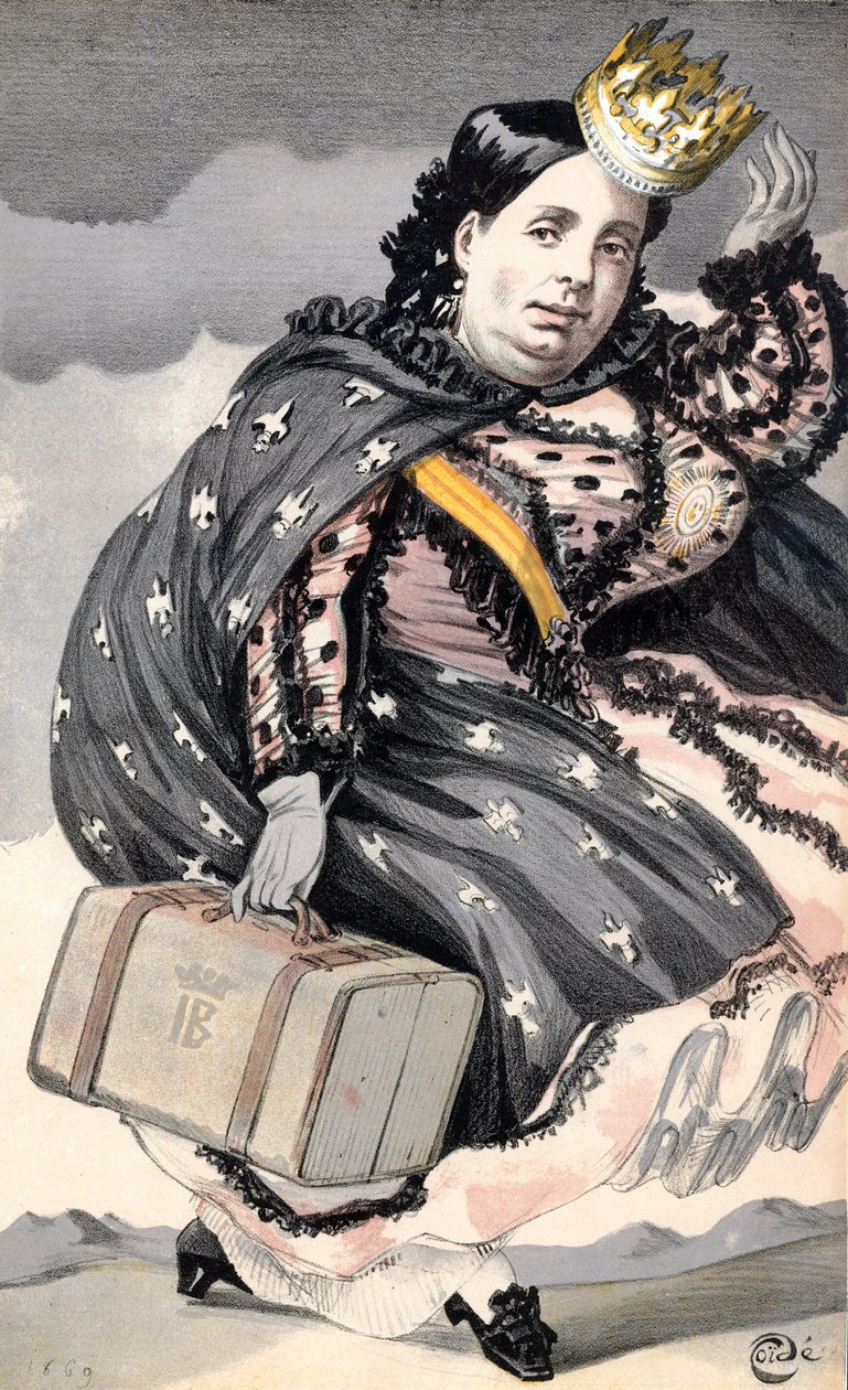 Isabella II (1830-1904) Dronning af Spanien (1833-1870) af James Jacques Joseph Tissot