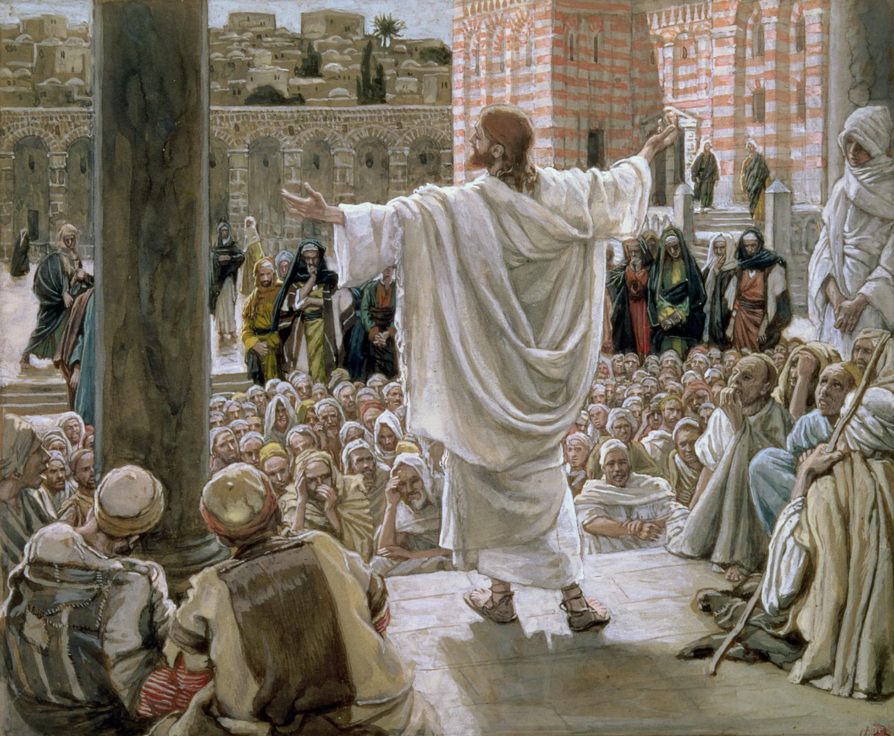 Jerusalem, Jerusalem, illustration til The Life of Christ, ca. 1886-96 (gouache på pap) af James Jacques Joseph Tissot