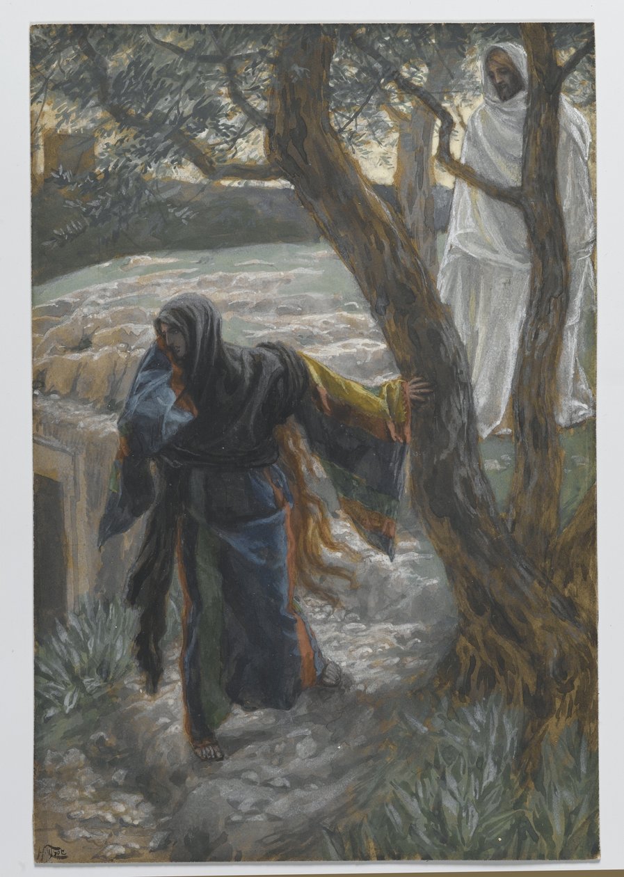 Jesus viser sig for Maria Magdalene, illustration fra Vor Herre Jesu Kristi liv, 1886-94 (wc over grafit på papir) af James Jacques Joseph Tissot