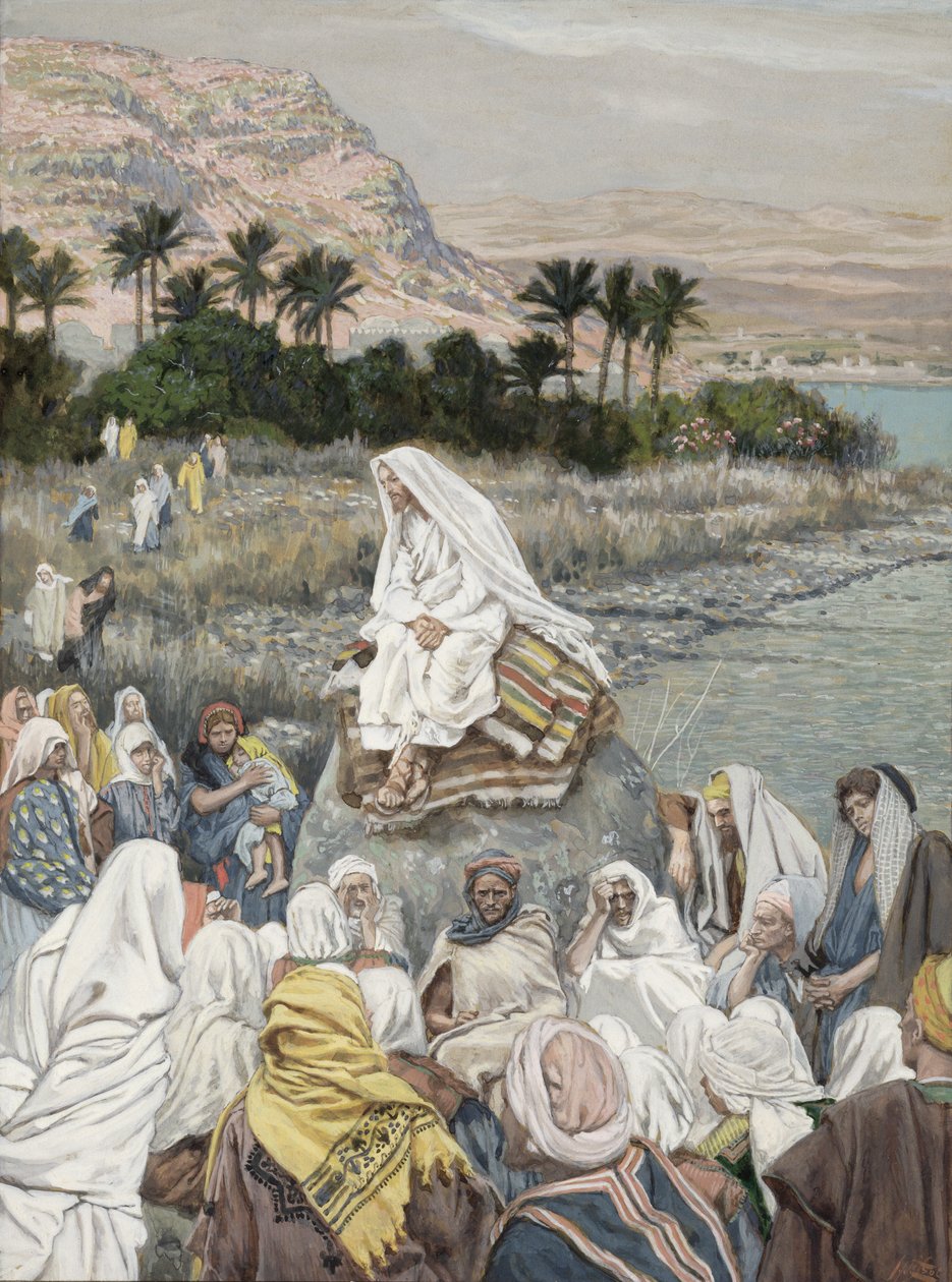 Jesus Preaching by the Seashore, illustration til The Life of Christ, c.1886-96 af James Jacques Joseph Tissot