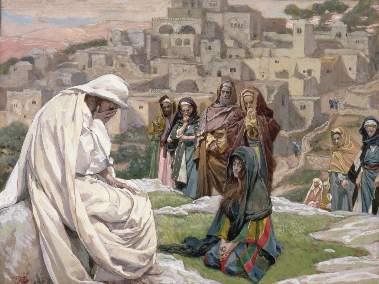 Jesus Wept, illustration til The Life of Christ, ca. 1886-96 (gouache på pap) af James Jacques Joseph Tissot