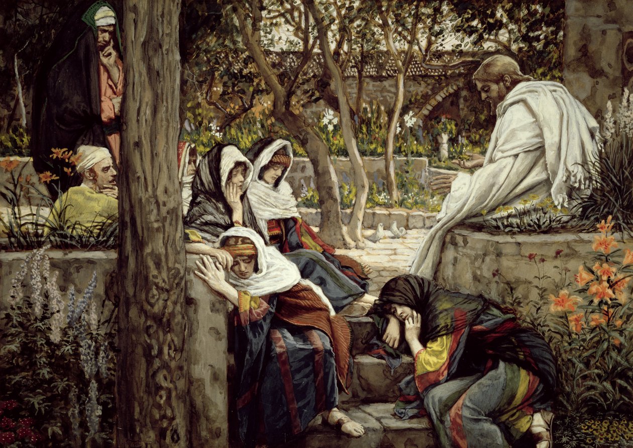 Jesus at Bethany, illustration til The Life of Christ, ca. 1886-96 (gouache på pap) af James Jacques Joseph Tissot