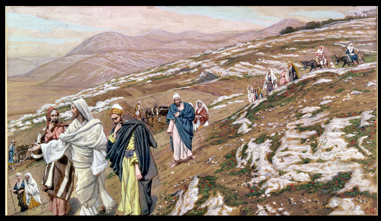 Jesus på vej til Galilæa, illustration til The Life of Christ, ca. 1886-96 (gouache på pap) af James Jacques Joseph Tissot