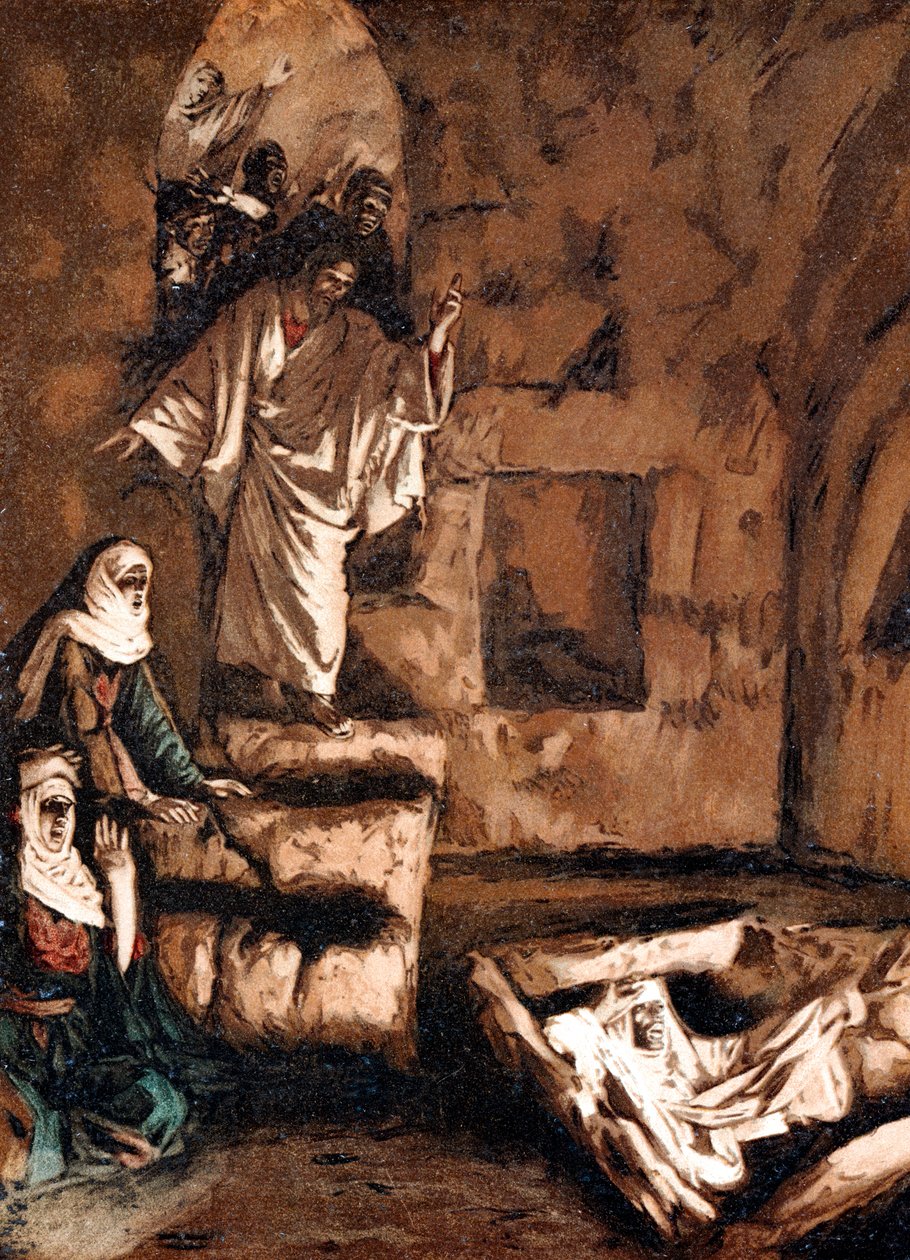 Jesus rejser Lazarus fra graven, 1897 af James Jacques Joseph Tissot