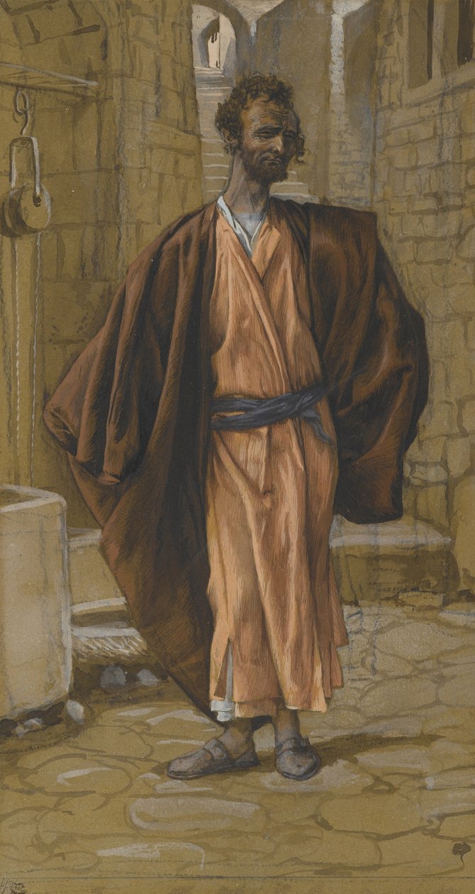 Judas Iskariot, illustration fra Vor Herre Jesu Kristi liv, 1886-94 (wc over grafit på papir) af James Jacques Joseph Tissot