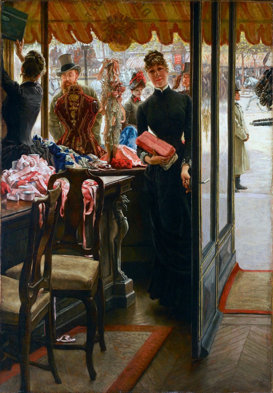 ""butikspigen"" Maleri af Jacques Joseph (Jacques-Joseph) Tissot sagde James Tissot (1836-1902) af James Jacques Joseph Tissot