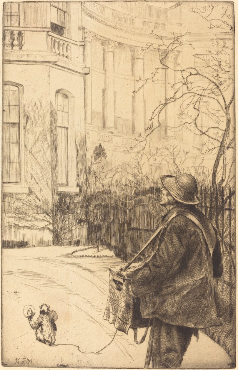 Orgelspilleren (Orgelkværnen) af James Jacques Joseph Tissot