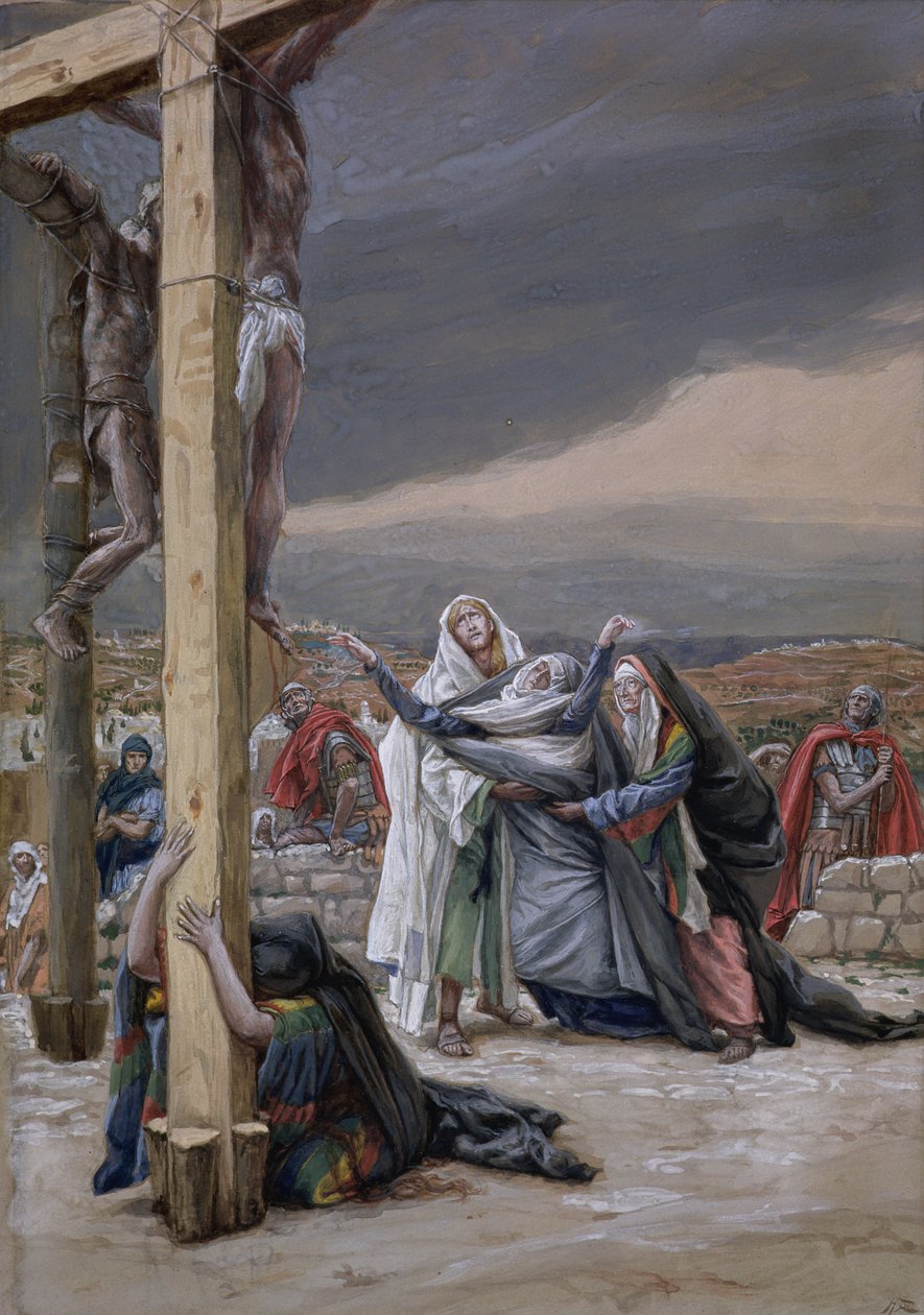 Mater Dolorosa, illustration til The Life of Christ, ca. 1884-96 (wc & gouache på pap) af James Jacques Joseph Tissot