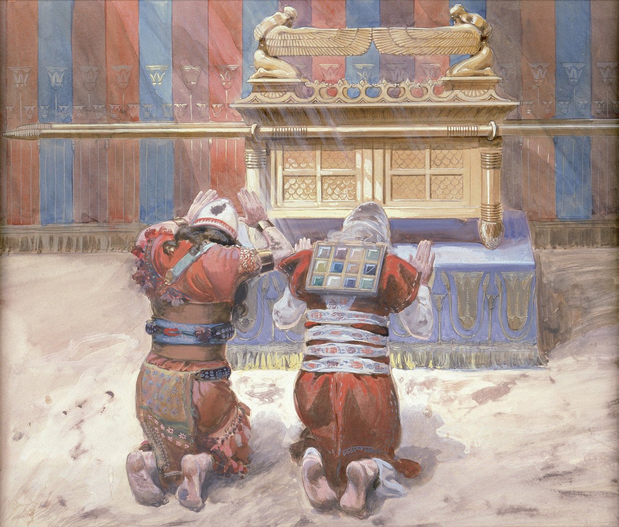 Moses og Joshua foran Tabernaklet, ca 1896-1902. af James Jacques Joseph Tissot