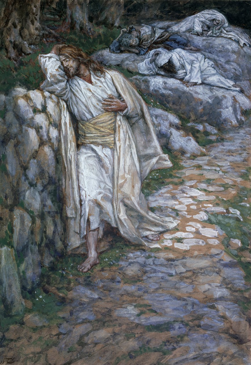 My Soul Is Exceeding Sorrowful To Death, illustration til The Life of Christ, c.1884-96 (wc & gouache på pap) af James Jacques Joseph Tissot