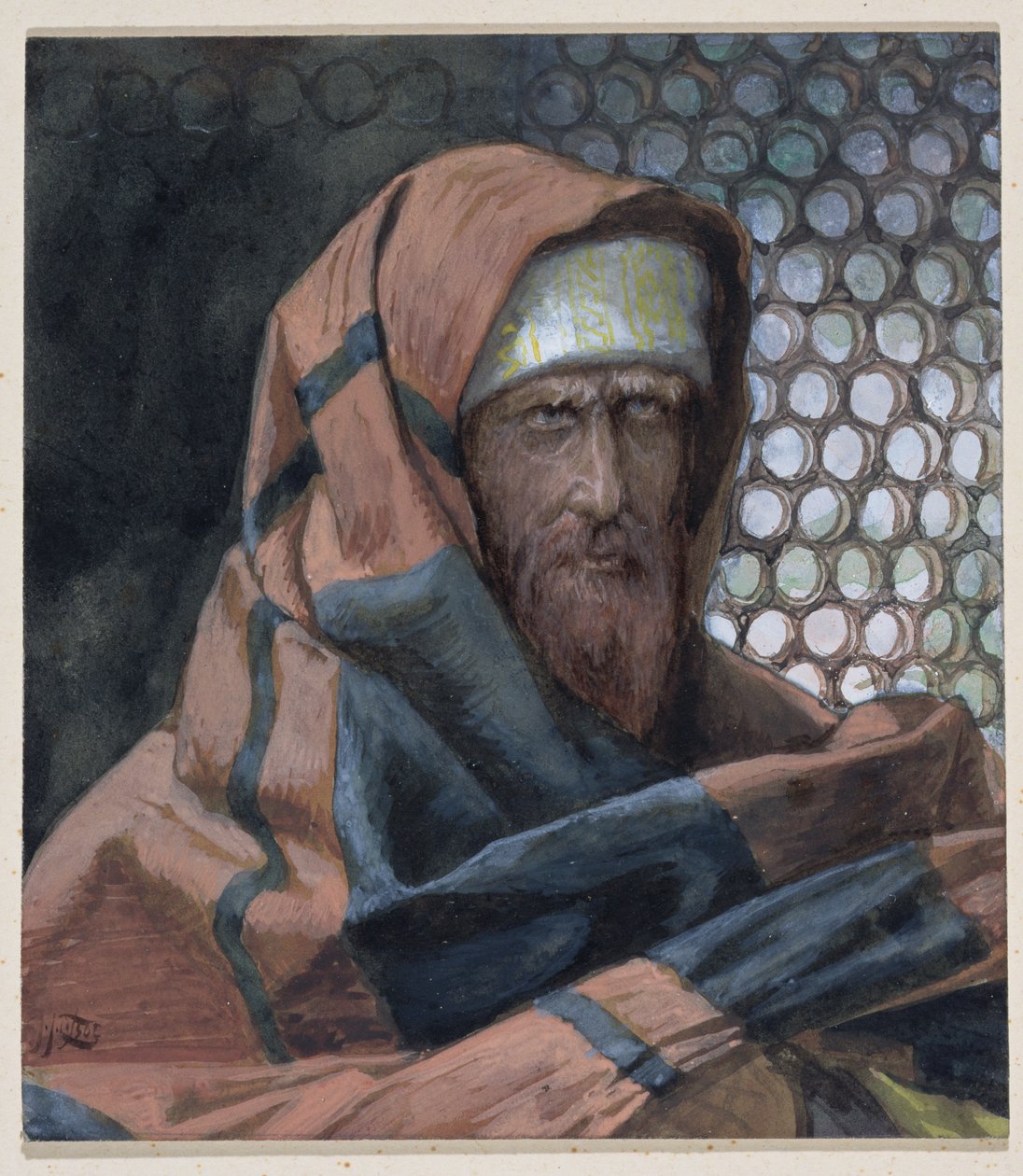 Nikodemus, illustration til The Life of Christ, ca. 1886-94 (wc & gouache på pap) af James Jacques Joseph Tissot