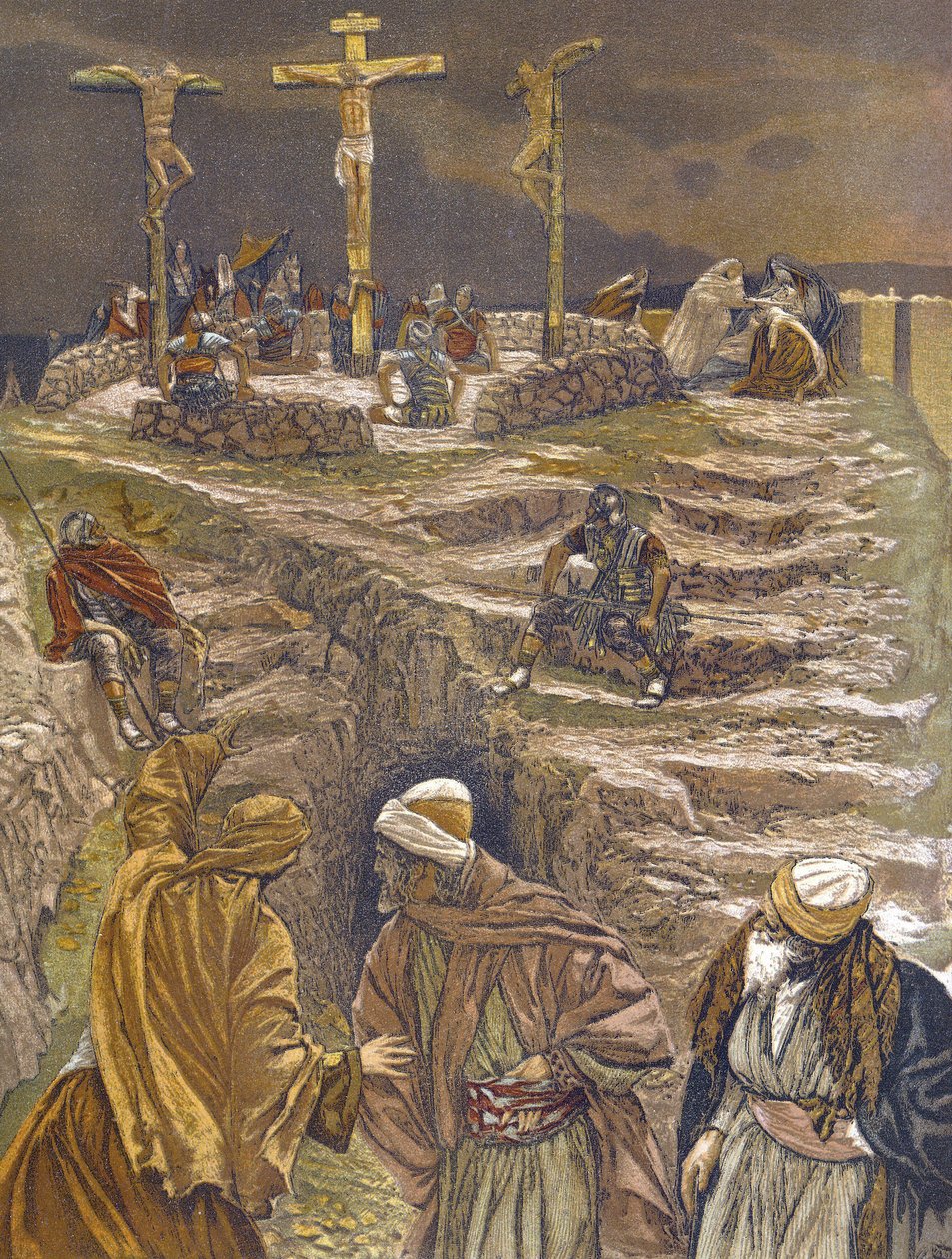Åh gud! Åh gud! Hvorfor forlod du mig? - Eloi! Eloi! Lama Sabachthani! - fra "The Life of Our Lord Jesus Christ" - 1899 af James Tissot - The Life of Our Lord Jesus Christ, af Jacques Joseph (Jacques Joseph) Tissot dit James Tissot (1836-1902) af James Jacques Joseph Tissot