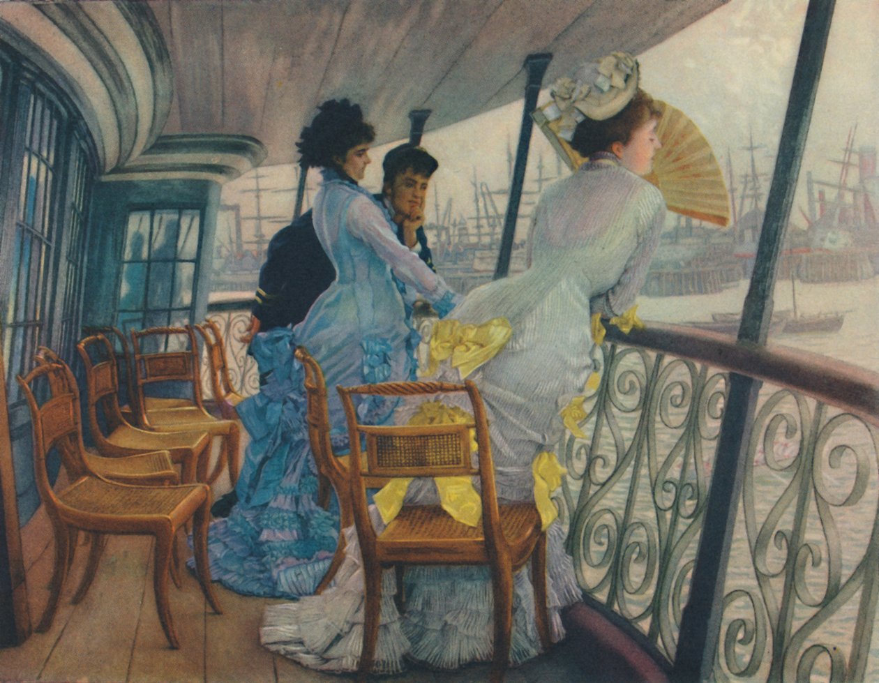 Ombord på H.M.S. Calcutta, ca. 1877, 1948. af James Jacques Joseph Tissot