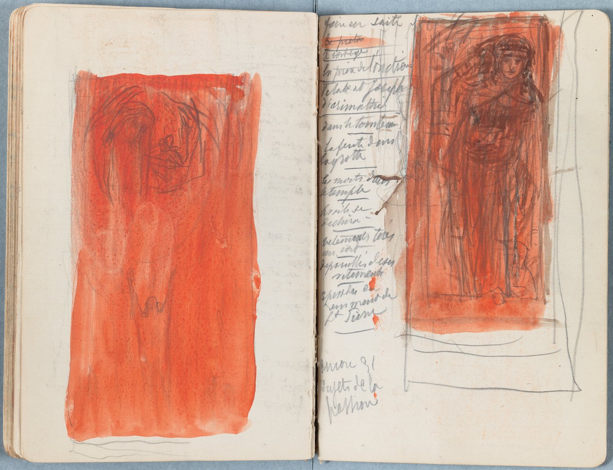 Sider fra et album med Sketches for The Life of Our Lord Jesus Christ, slutningen af 1880