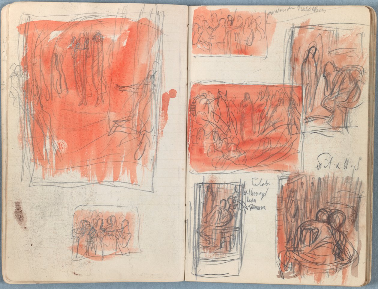 Sider fra et album med Sketches for The Life of Our Lord Jesus Christ, slutningen af 1880