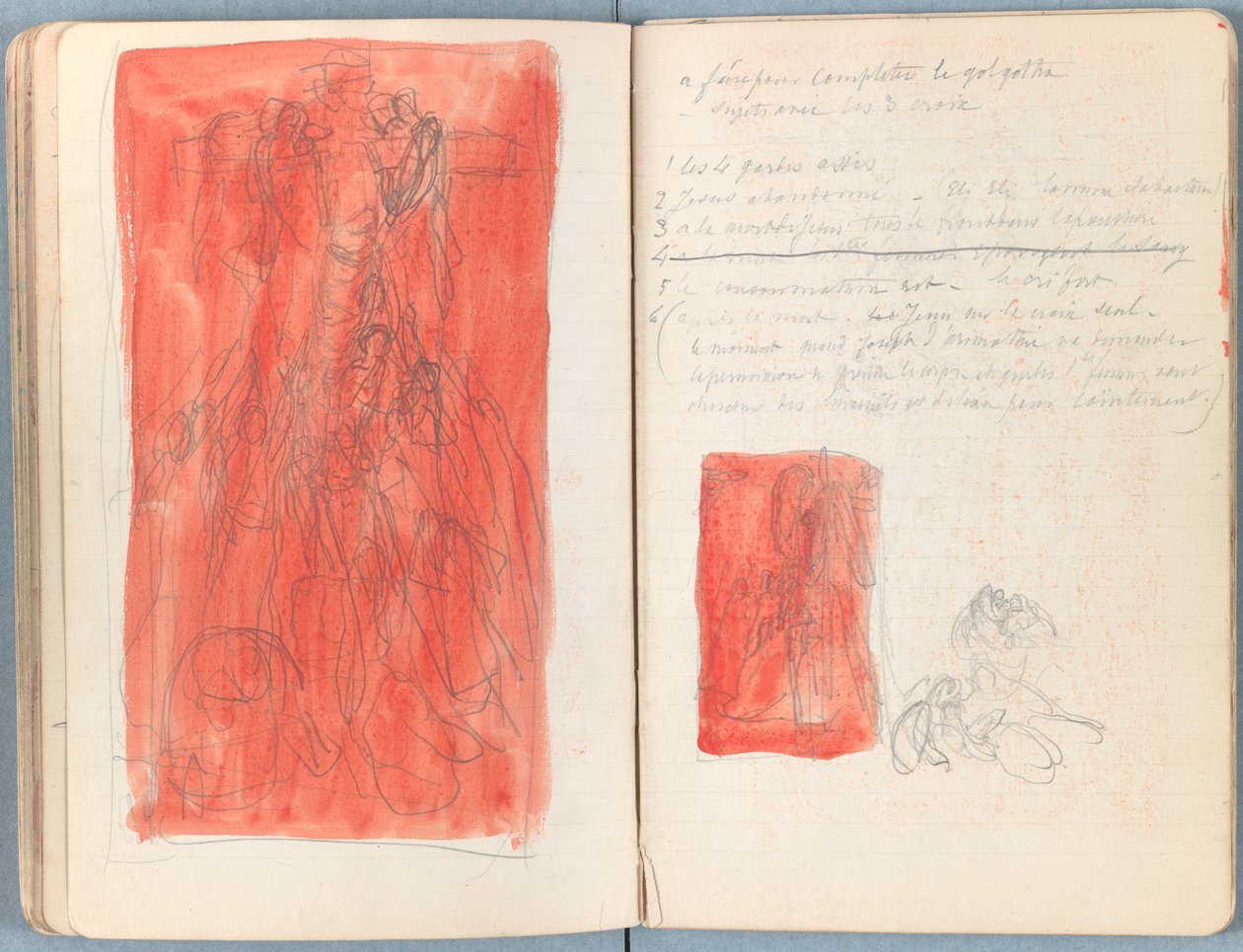 Sider fra et album med Sketches for The Life of Our Lord Jesus Christ, slutningen af 1880
