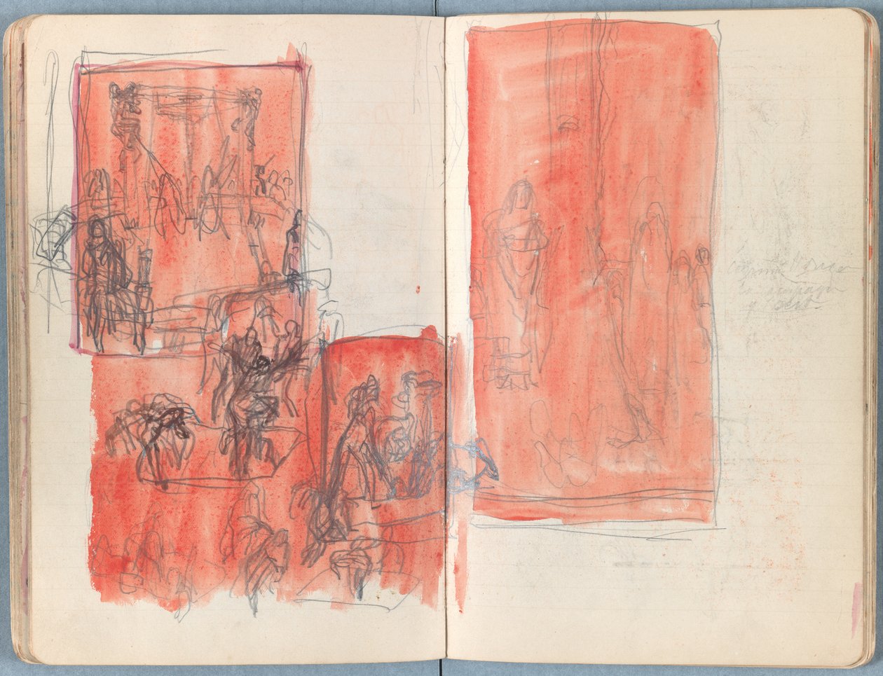 Sider fra et album med Sketches for The Life of Our Lord Jesus Christ, slutningen af 1880