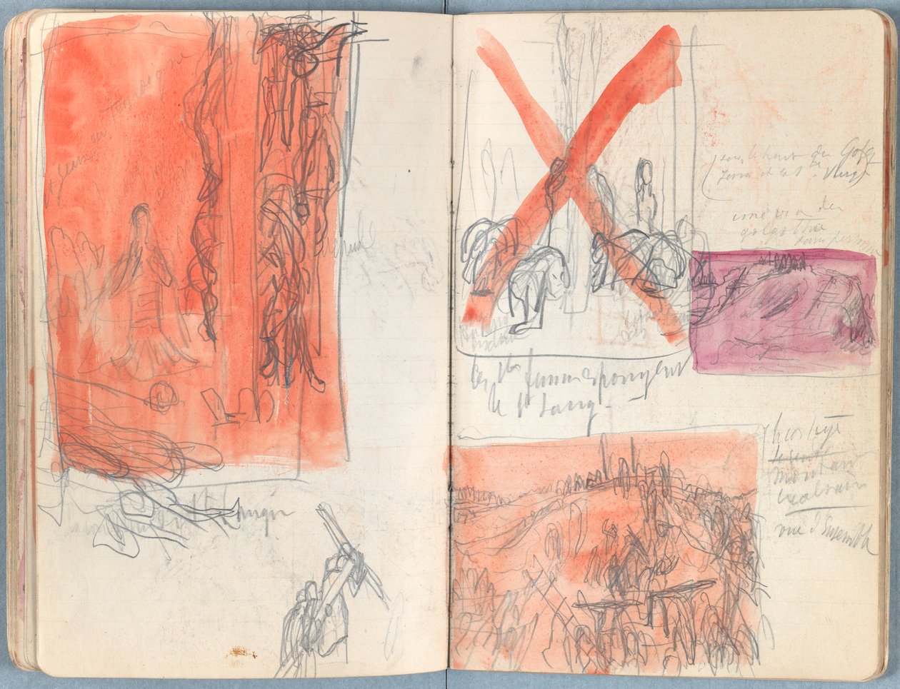 Sider fra et album med Sketches for The Life of Our Lord Jesus Christ, slutningen af 1880