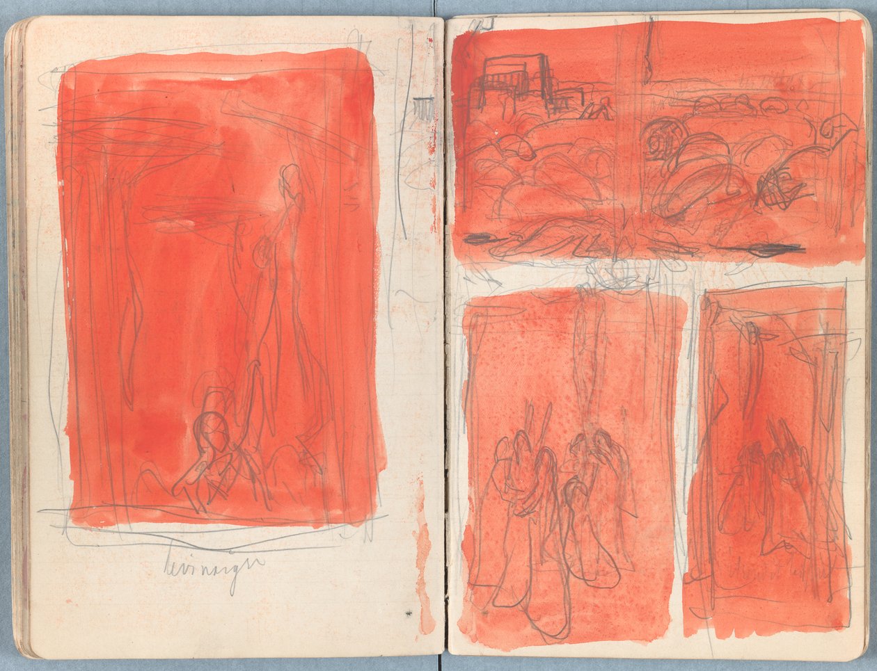 Sider fra et album med Sketches for The Life of Our Lord Jesus Christ, slutningen af 1880