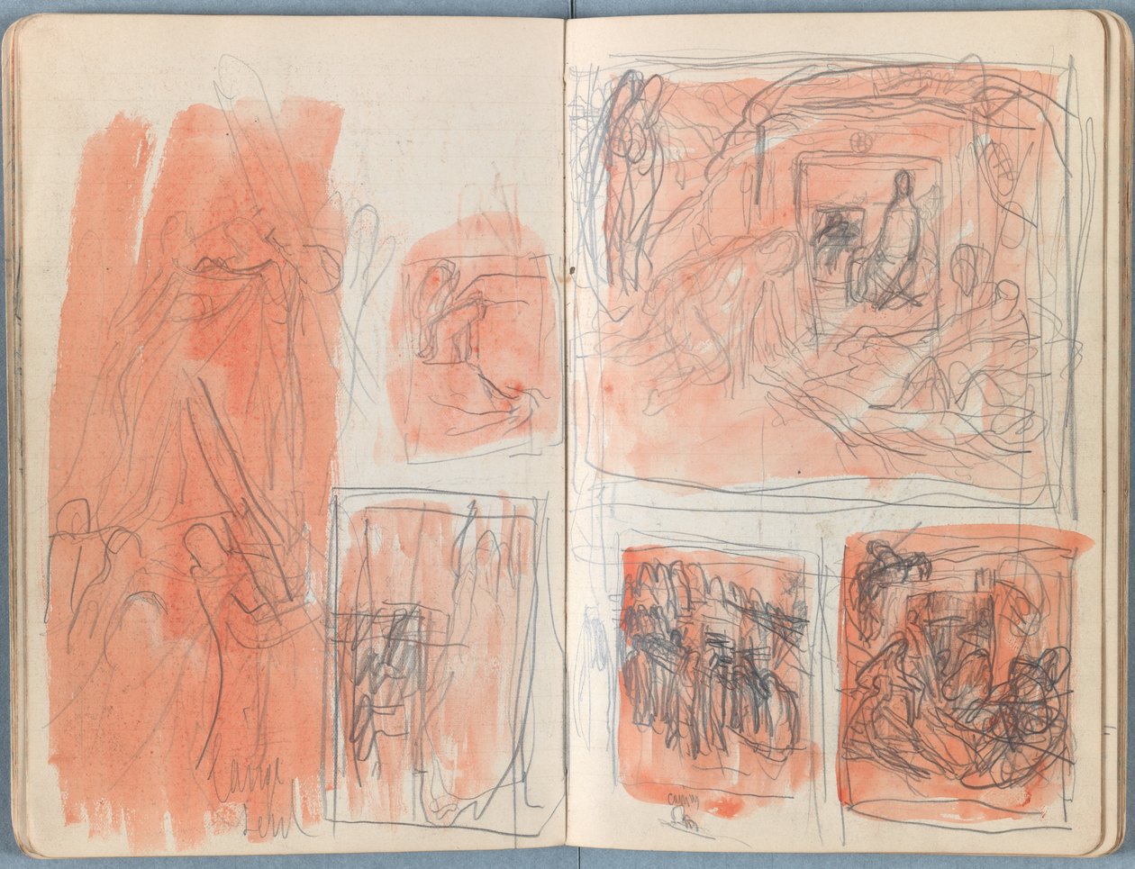 Sider fra et album med Sketches for The Life of Our Lord Jesus Christ, slutningen af 1880