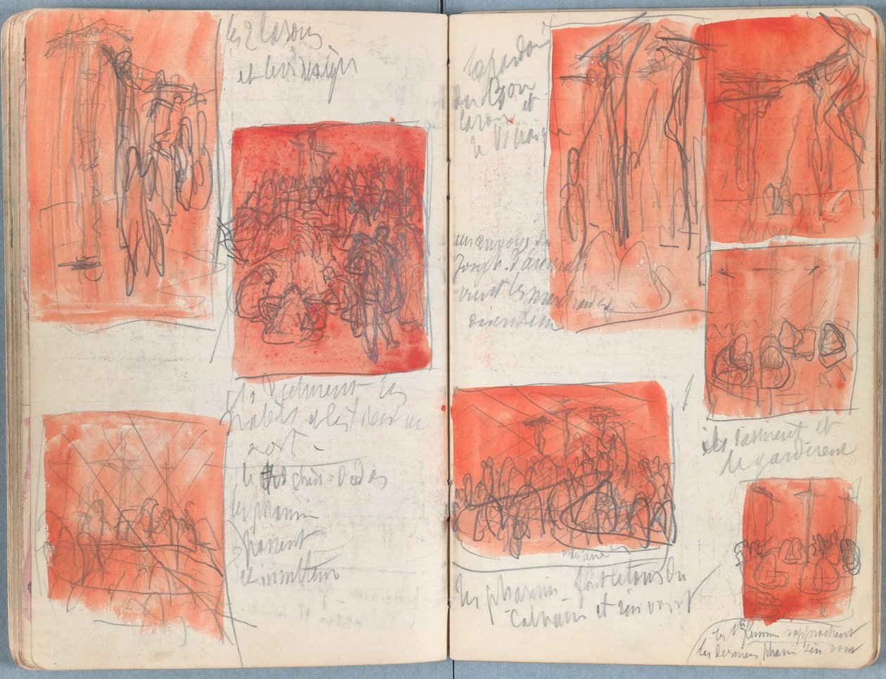 Sider fra et album med Sketches for The Life of Our Lord Jesus Christ, slutningen af 1880