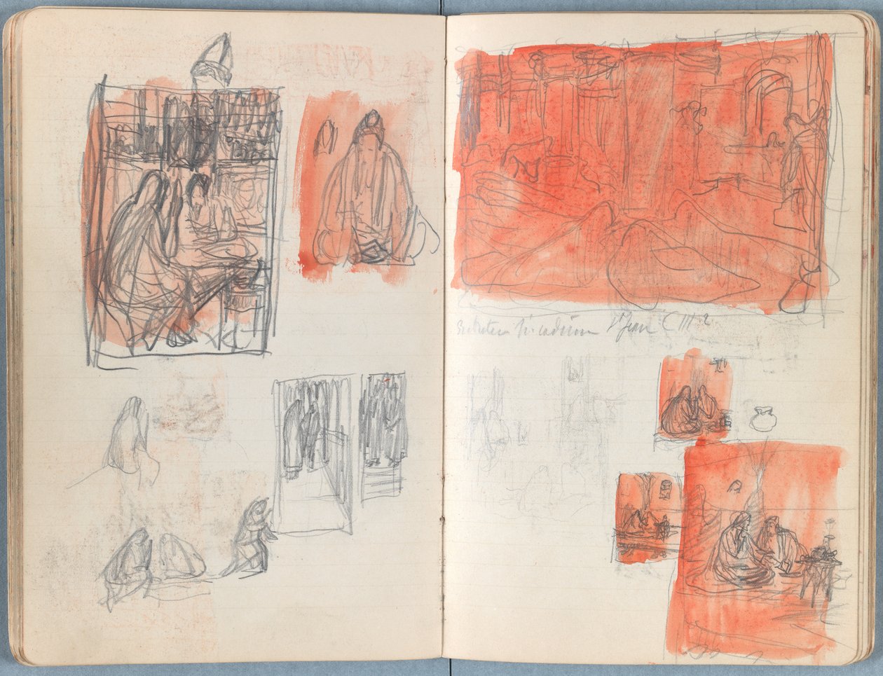 Sider fra et album med Sketches for The Life of Our Lord Jesus Christ, slutningen af 1880