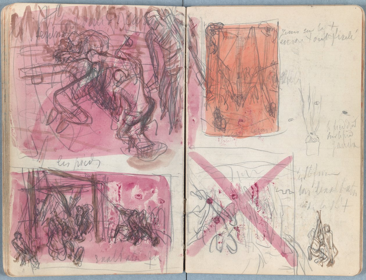 Sider fra et album med Sketches for The Life of Our Lord Jesus Christ, slutningen af 1880