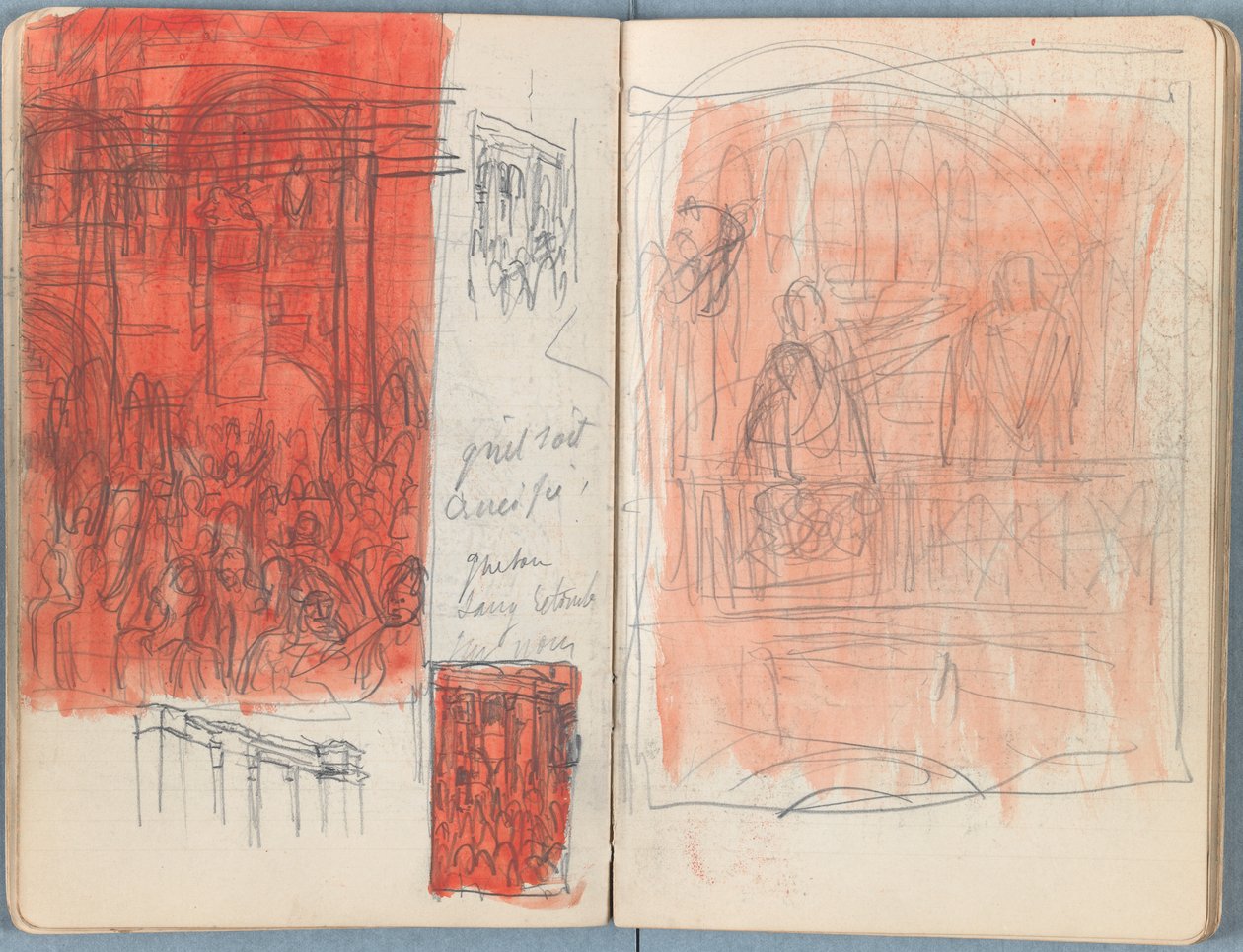 Sider fra et album med Sketches for The Life of Our Lord Jesus Christ, slutningen af 1880