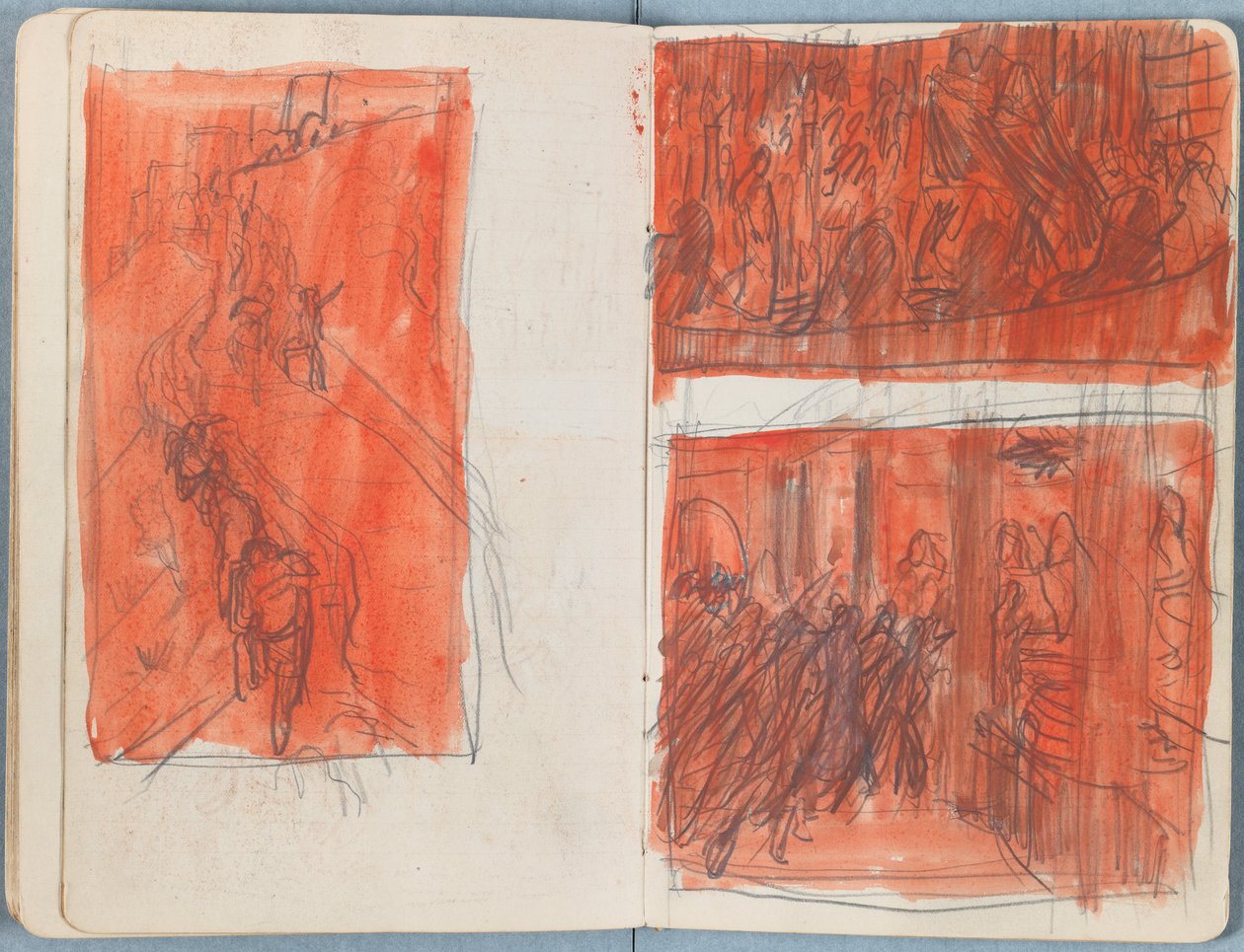 Sider fra et album med Sketches for The Life of Our Lord Jesus Christ, slutningen af 1880